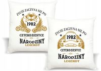 Poduszka z nadrukiem PREZENT NA 40 URODZINY śmieszne wzory nosacz