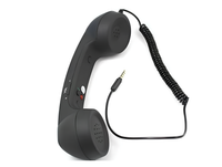 Zestaw słuchawkowy RESTEQ, Słuchawki retro do smartfonów czarne