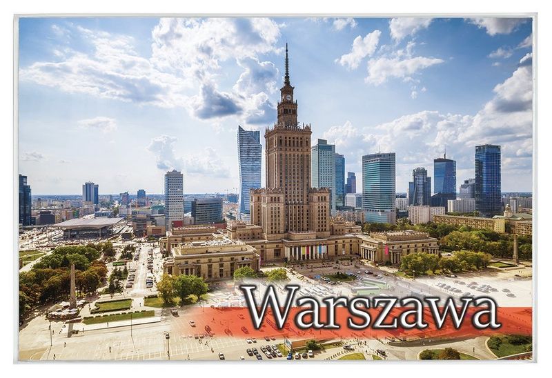 Warszawa - magnes szklany zdjęcie 1