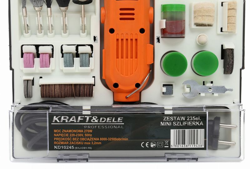 mini szlifierka 270w kd10245 235elem. zdjęcie 10