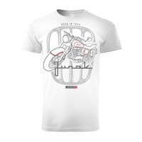 Koszulka z Junakiem z motocyklem na motor Junak męska biała REGULAR XXL