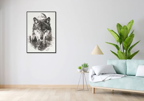 Plakat 67,5x95cm Wilczy Duch Lasu na Arena.pl