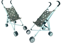 ND24_12184 Wózek Dla Lalek Spacerówka Szary w Gwiazdki  5904665999257