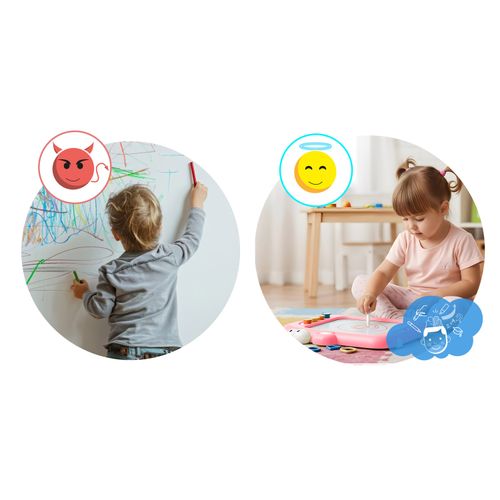 Znikopis tablica magnetyczna układanka stolik dla dzieci tangram Ricokids RK-823 na Arena.pl