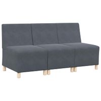 Modułowa sofa bez podłokietników 3 pcs ciemno szary
