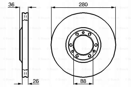 TARCZA HAM PRZOD 280X26 V BOSCH na Arena.pl