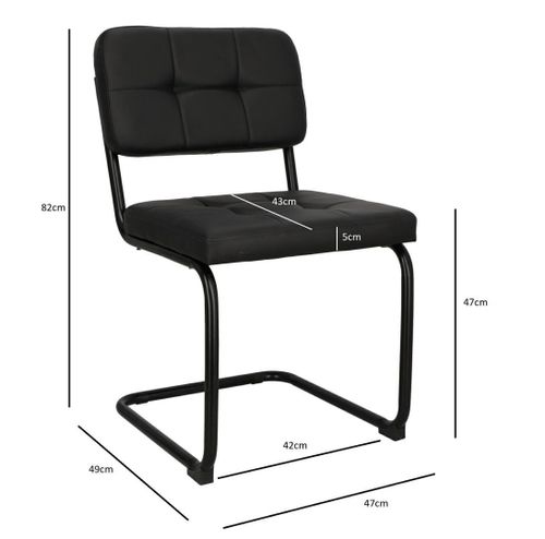 Krzesło Nelson soft black swing black PU na Arena.pl