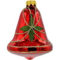 Bombki choinkowe ręcznie malowane - Dzwonek czerwony: 3 sztuki