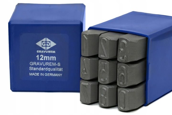 ZNACZNIK NUMERATOR STEMPLE CYFRY 0-9 GERMANY 12 mm zdjęcie 2