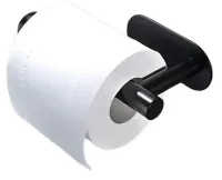Uchwyt na papier toaletowy wc samoprzylepny bez wiercenia czarny loft