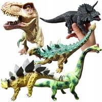 DINOZAURY DUŻE figurki DINOZAUR zestaw 6 figurek gumowe t-rex Tyranozaur