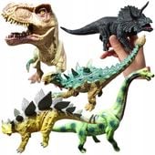 DINOZAURY DUŻE figurki DINOZAUR zestaw 6 figurek gumowe t-rex Tyranozaur