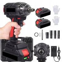 MOCNY LED BEZSZCZOTKOWY AKUMULATOROWY KLUCZ UDAROWY 21V 520 N.M + 2 AKU