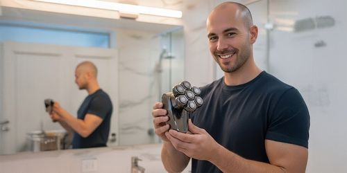 GOLARKA MĘSKA 7 Głowic TRYMER 7D DO GŁOWY BRODY NOSA Tytanowe Ostrza na Arena.pl