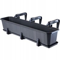 SKRZYNKA BALKONOWA DONICZKA UCHWYTY PODSTAWKA 80cm