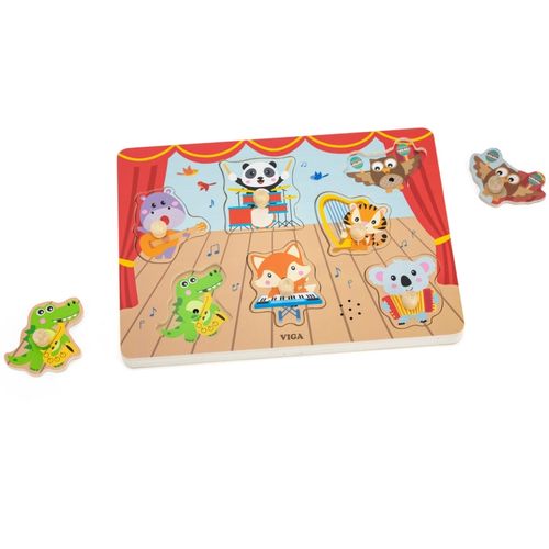 VIGA Puzzle Dźwiękowe Dopasuj Muzykujące Zwierzęta na Arena.pl