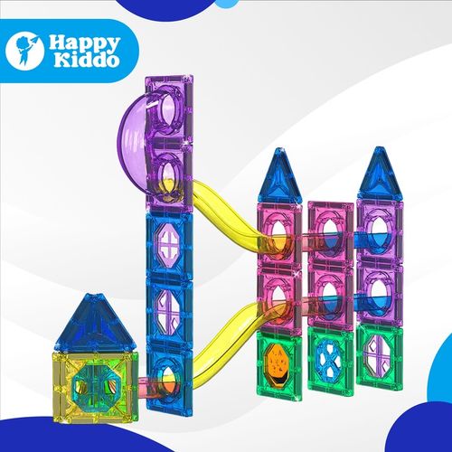 Klocki magnetyczne tor kulkowy kulodrom konstrukcyjne konstrukcyjne 100 ele na Arena.pl