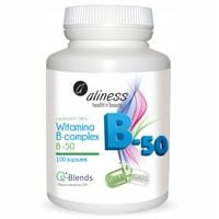 Aliness WITAMINA B COMPLEX KOMPLEKS B-50 100 kaps ODPORNOŚĆ UKŁAD NERWOWY