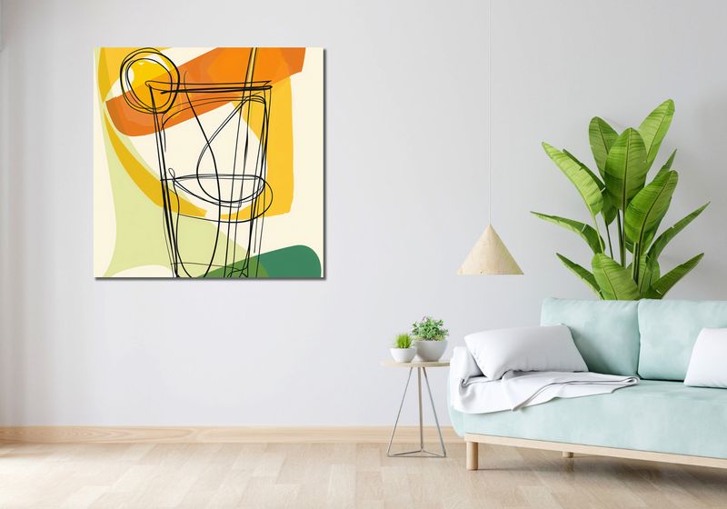Obraz 100x100cm Koktajl Artystyczny zdjęcie 2