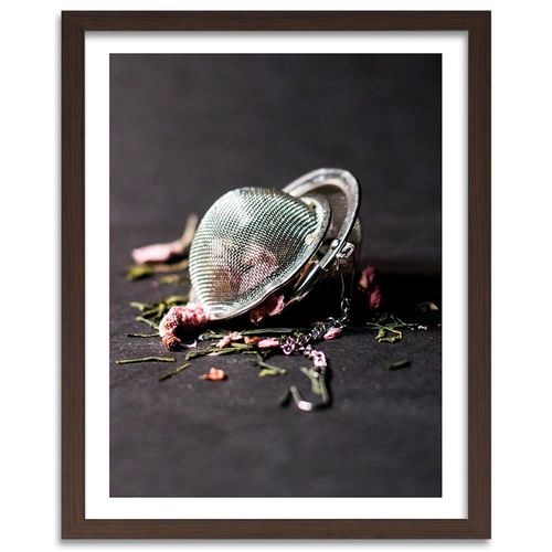 Obraz w ramie brązowej, Herbata różan 40x60 na Arena.pl