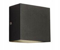 Wewnętrzna lampa ścienna LED 10x10x5cm 2 sztuki czarna