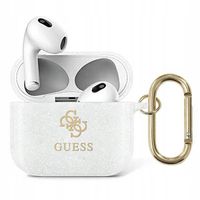 ETUI SILIKONOWE GUESS GLITTER DO AIRPODS 3 PRZEZROCZYSTE BROKATOWE