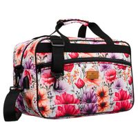 wielokolorowa torba podróżna z wytrzymałego poliestru z portem usb