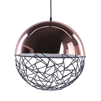 Lampa wisząca metalowa miedziana PADMA