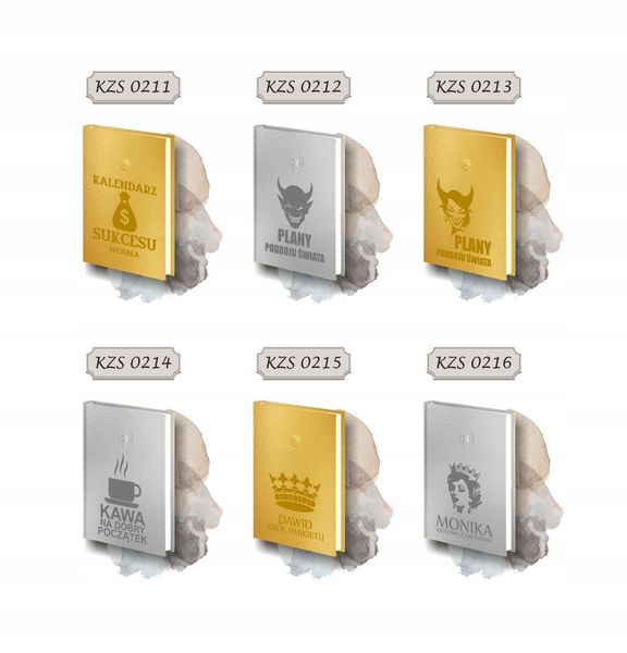 grawerowany kalendarz dzienny 2026 A5 złoty/srebrny TRANSPORT SPEDYCJA zdjęcie 10
