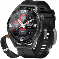 Zegarek SMARTWATCH Rubicon E88 black / black silicone / black leather