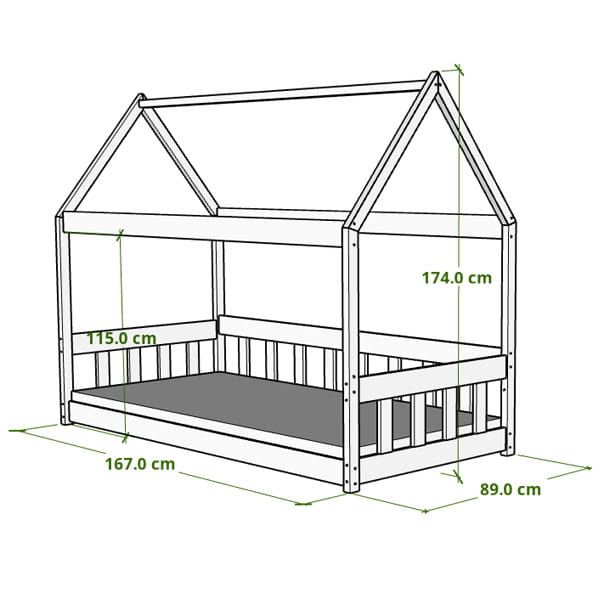 Łóżko domek BRAT pod materac 80x180 zdjęcie 3