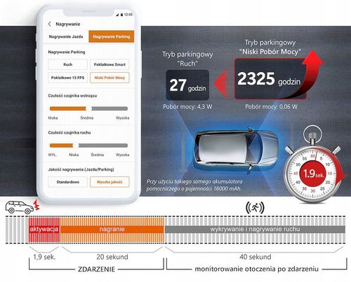 Rejestrator FineVu GX1000 wideorejestrator QHD QHD Wi-Fi GPS RADARY na Arena.pl