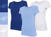 Koszulka Damska 4F zestaw 3 szt. T-shirt Podkoszulek komplet TZ68 XL