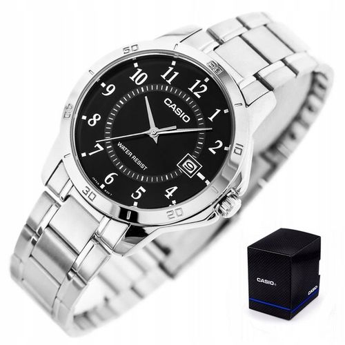 ZEGAREK MĘSKI CASIO VIRION datownik stalowy + BOX + GRAWER na Arena.pl