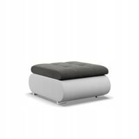 PUFA FORESTA POPIEL BIAŁY Podnóżek PUF Otwierana