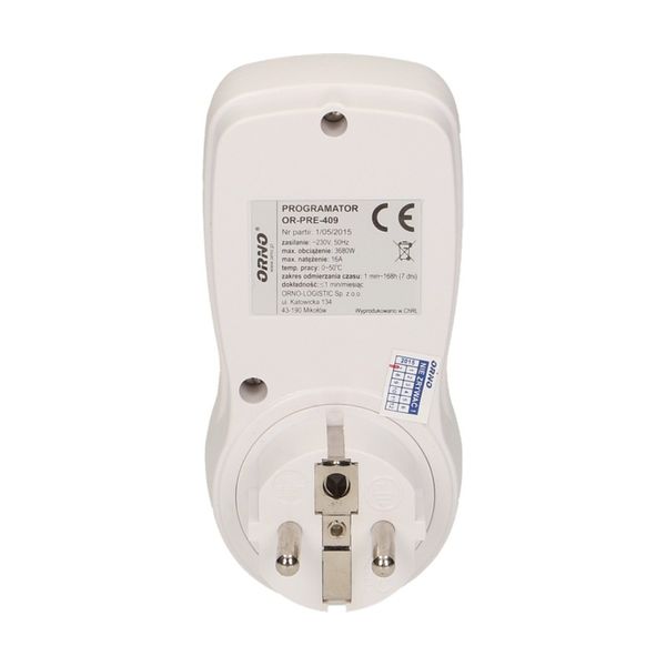 PROGRAMATOR CZASOWY ELEKTRONICZNY 3680W 16A - ON-PRE-409 zdjęcie 5