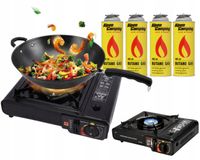 KUCHENKA TURYSTYCZNA polowa GAZOWA PRZENOŚNA walizka 4 x GAZ KARTUSZ