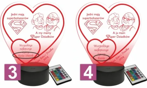 Prezent na Dzień Babci i Dziadka Statuetka dla Dziadków lampka LED + GRAWER na Arena.pl