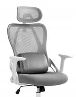 FOTEL BIUROWY MATERIAŁOWY CABRO C507 SZARO- BIAŁY TKANINA
