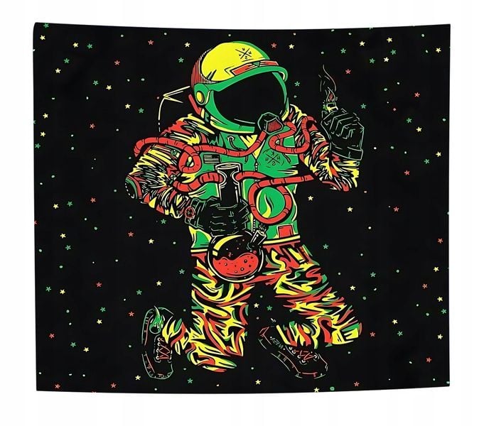 Dekoracja ŚCIENNA UV OBRAZ Fluorescencyjny GOBELIN ODBLASK 150cm zdjęcie 1