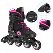 Rolki damskie ATTABO Cyclone 40 Czarne Rekreacyjne ABEC-7 Koła 76mm