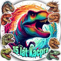 OPŁATEK NA TORT 20CM - DINOZAUR DINO DEKORACJA URODZINOWA + IMIĘ 15CM 18CM