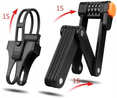 ZAPIĘCIE ROWEROWE DO ROWERU SKŁADANE BLOKADA SZYFR UTWARDZANA STAL na Arena.pl