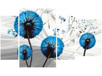 135CM 80 OBRAZ 4 ELEM DMUCHAWCE NIEBIESKIM ŚCIENNY