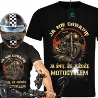Koszulka Męska na Prezent dla Chłopaka Mężczyzny Śmieszna Motor T-Shirt L