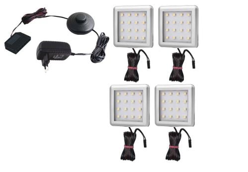 Oświetlenie mebli 4 x Zeus 12V DC biała  ciepła - zestaw na Arena.pl