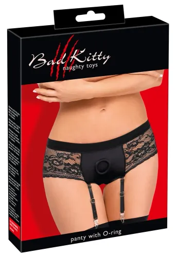 bad kitty strap-on xl z koronką i paskami do pończoch, czarny na Arena.pl