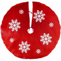 OZDOBA OSŁONA DYWANIK MATA NA STOJAK POD CHOINKĘ CZERWONA ŚR. 120CM