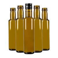 50x Butelki DORICA 250 ml oliwkowe na oliwę z zakrętkami