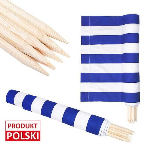Parawan plażowy 6m niebieskie pasy na Arena.pl